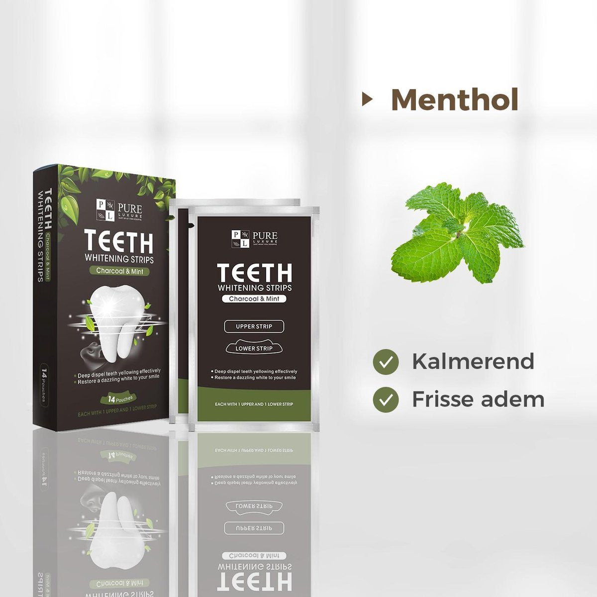 menthol werking teeth whitening strips