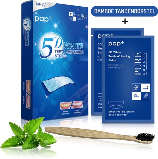 Tandenbleek strips zonder peroxide - 14 paar/28 stuks - Transperant